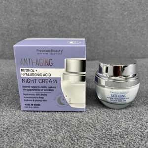 Precision Beauty Night Cream Anti Aging Retinol Hyaluronic Acid 1.69 oz